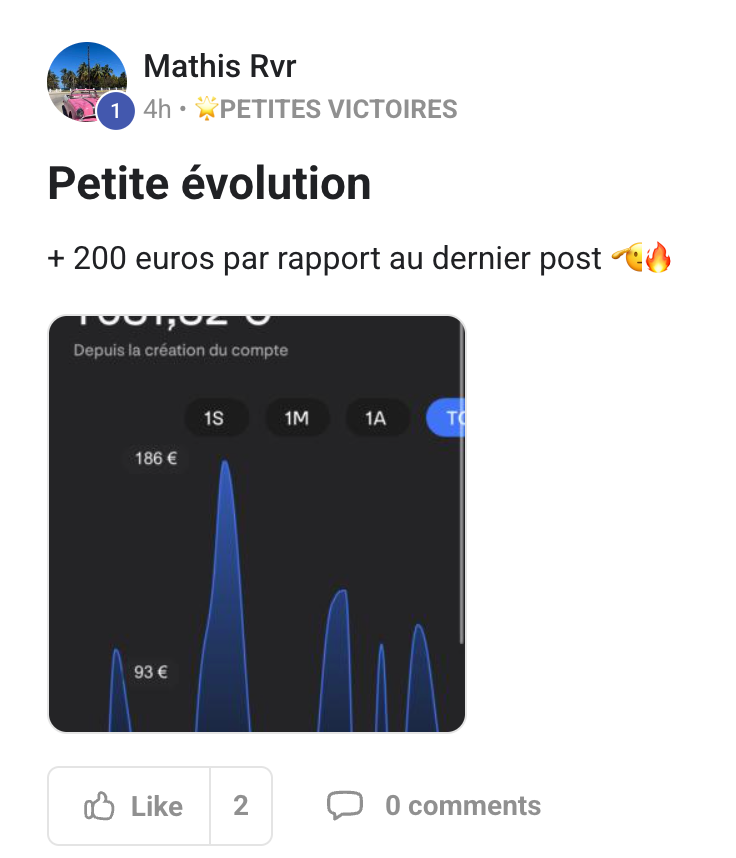 Mathis Rvr - Petite evolution +200 euros - Petite Victoire Digital Circle